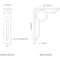 Ekena Millwork Maria Wrought Iron Bracket, (Single center brace), Antiqued Brass 1 1/2"W x 5 1/2"D x 8"H BKTM01X05X08SMAABS - alternate 8